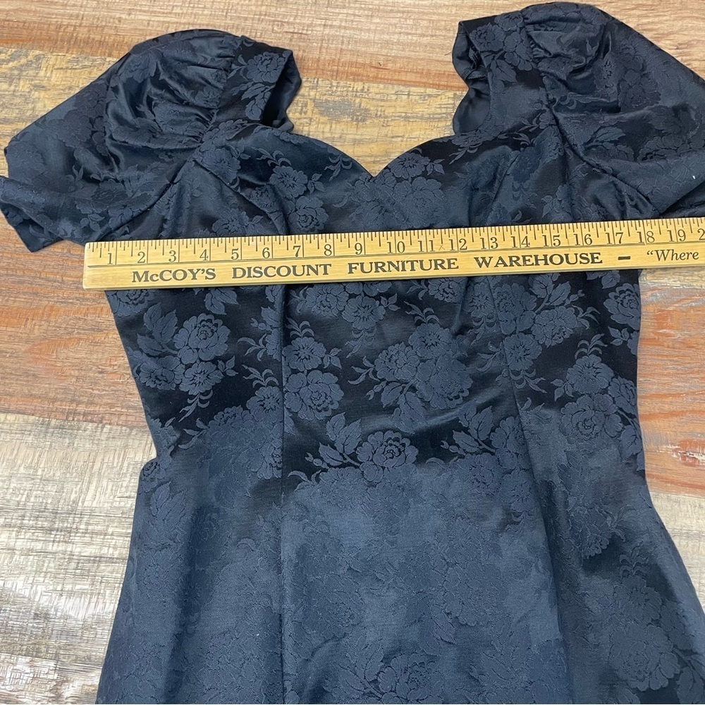 Vintage 1980s Steppin Out Bodycon Bow Cocktail Dress size 11 Made in USA - Picture 5 of 10